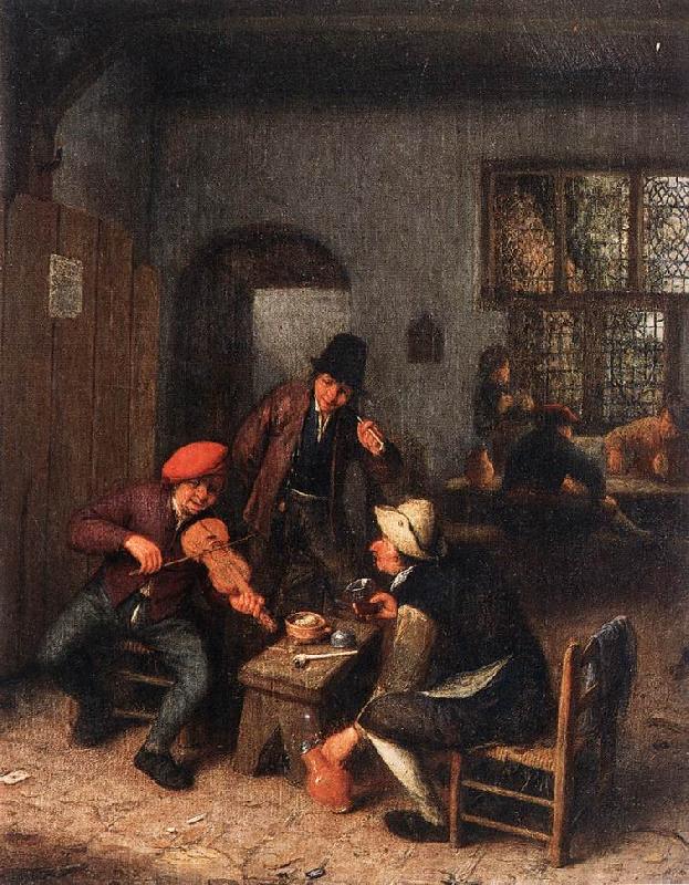 OSTADE, Adriaen Jansz. van Interior of a Tavern with Violin Player sg oil painting image